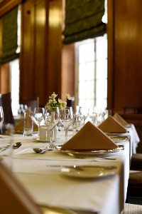 A table in the Members' Dining Room of Parliament Buildings