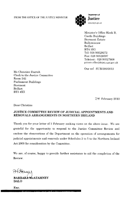 Department of Justice submission