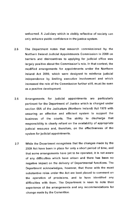 Department of Justice submission