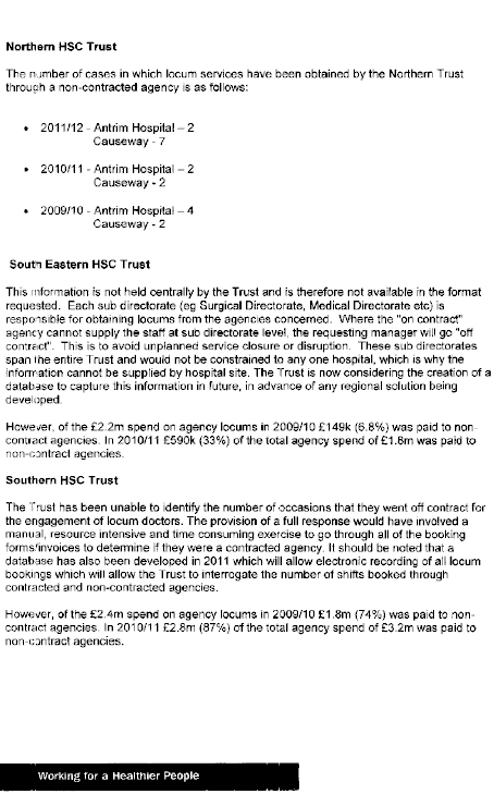 Correspondence of 3 February 2012 from Dr Andrew McCormick