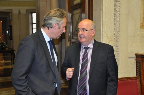 Guests at the Assembly Commission's Perspectives on Female Suffrage lecture included elected representatives and various women's organisations. Pictured: Ian Paisley Jr MP and Speaker of the Northern Ireland Assembly Mr William Hay MLA Guests at the Assembly Commission's Perspectives on Female Suffrage lecture included elected representatives and various women's organisations. Pictured: Ian Paisley Jr MP and Speaker of the Northern Ireland Assembly Mr William Hay MLA
