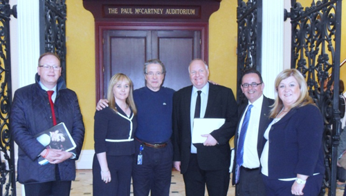 Members of the CAL Committee, with Mr Mark Featherstone-Witty, Chief Executive of Liverpool Institute of Performing Arts