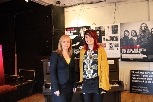 Chairperson Michelle McIlveen with Shauna Tohill at Oh Yeah Music Centre