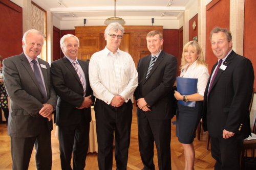 Education Committee Members and the Committee's Special Advisor on Area Planning. From L-R: Trevor Lunn MLA; Sean Rogers MLA; Professor Tony Gallagher (Special Advisor); Mervyn Storey MLA (Chairperson); Brenda Hale MLA; Danny Kinahan (Deputy Chairperson)