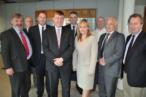 Education Committee Members with representatives from the Northern Ireland Science Park following a Committee meeting on 8 May 2013