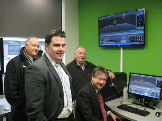 (from L to R) David Hilditch MLA (Committee Member), Phil Flanagan MLA (Committee Member),, Fra McCann MLA (Committee Member), and Basil McCrea (Chairperson of the Committee)