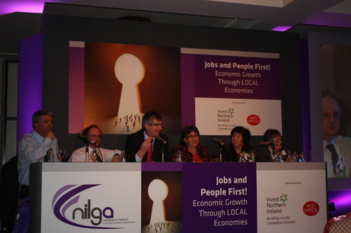 Members taking part in the panel question and answer session at the NILGA annual conference