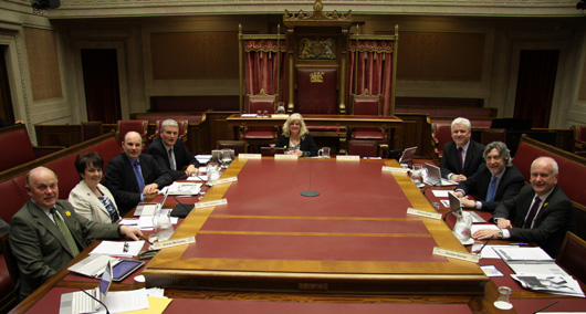 Members of the Committee for Health, Social Services and Public Safety during their meeting on 26 March 2014.