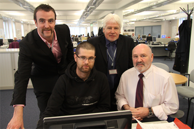 Members of the Social Development Committee during an external meeting in the Andersonstown Jobs and Benefits, Belfast