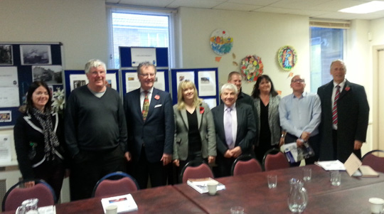 Committee Members visit Forthspring Inter Community Group on the Springfield Road to hear about the work they are doing with young people across the interface.