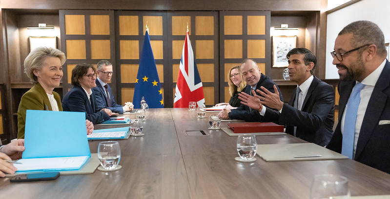 The President of the European Commission Ursula von der Leyen and UK Prime Minister Rishi Sunak at Windsor