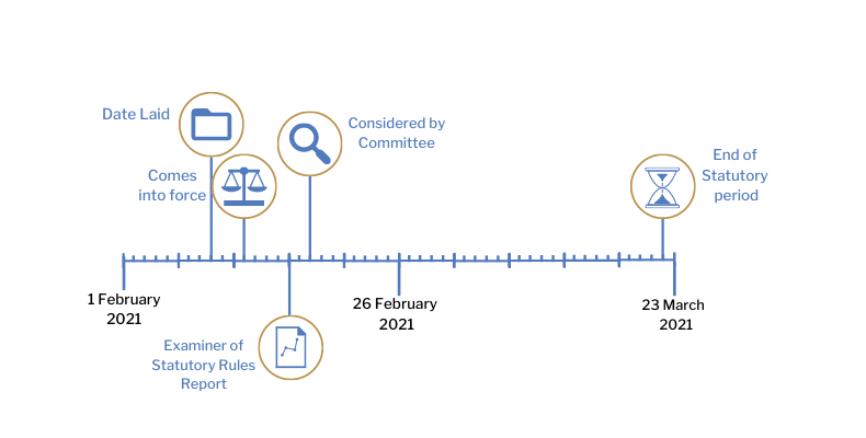 This timeline tracker shows the progress of The Local Government (Capital Finance and Accounting) (Coronavirus) (Amendment) Regulations (Northern Ireland) 2021. The exact details are available in the table below.