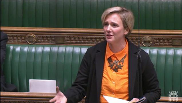 Labour MP Stella Creasy speaking in the House of Commons
