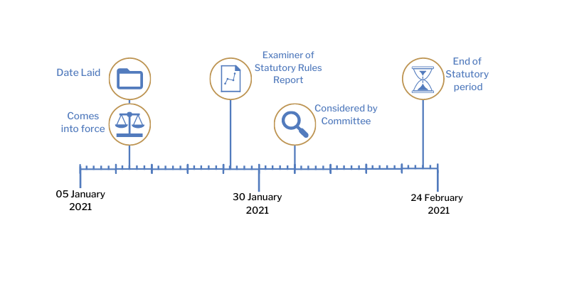 This timeline tracker shows the progress of The Health Protection (Coronavirus, International Travel) (Amendment No.2) Regulations (Northern Ireland) 2020. The exact details are available in the table below.