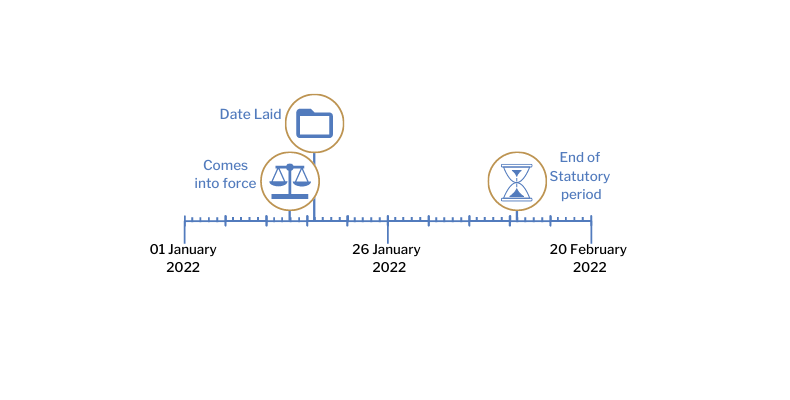 This timeline tracker shows the progress of The Health Protection (Coronavirus, Restrictions) Regulations (Northern Ireland) 2021 (Amendment) Regulations (Northern Ireland) 2022. The exact details are available in the table below. 