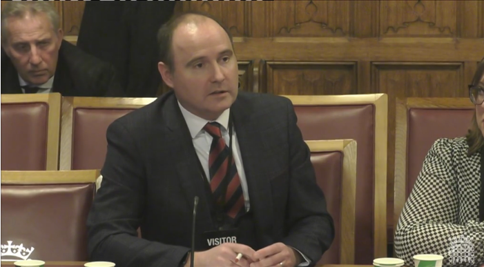 Mark Little, Honorary Secretary of the British Veterinary Association NI Branch, giving evidence to the Committee