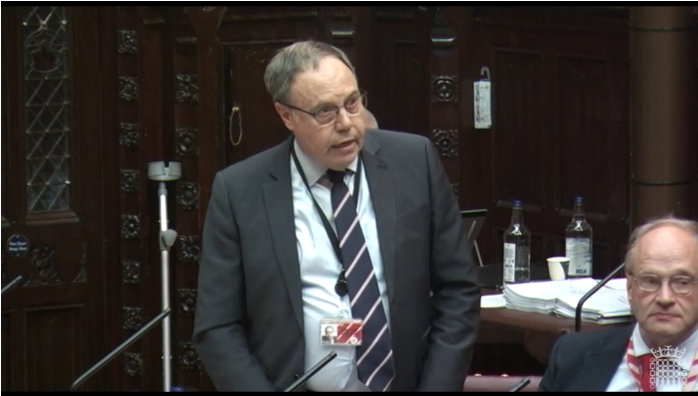 Lord Dodds speaking during the debate
