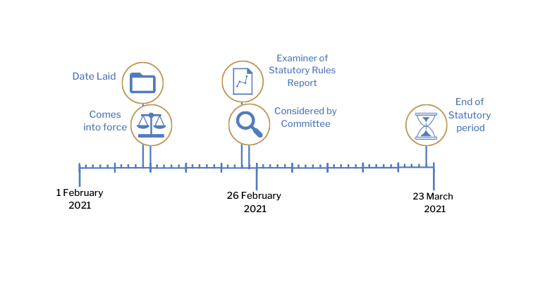 This timeline tracker shows the progress of The Health Protection (Coronavirus, International Travel) (Amendment No. 6) Regulations (Northern Ireland) 2021. The exact details are available in the table below.