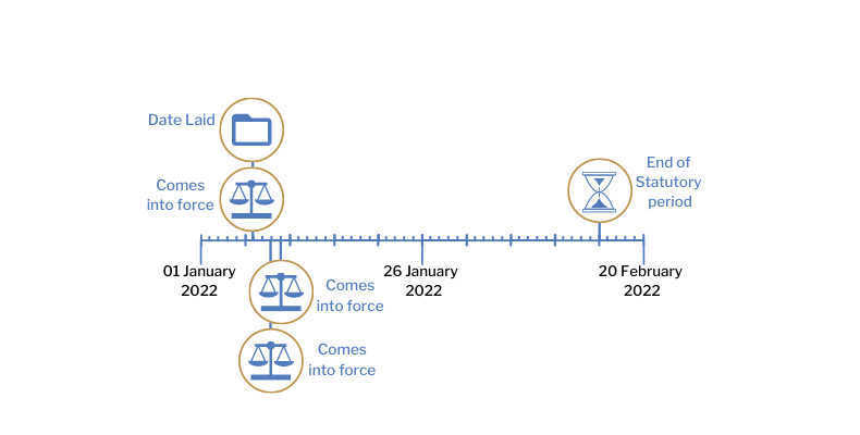 This timeline tracker shows the progress of The Health Protection (Coronavirus, International Travel, Operator Liability and Information to Passengers) (Amendment) Regulations (Northern Ireland) 2022. The exact details are available in the table below. 