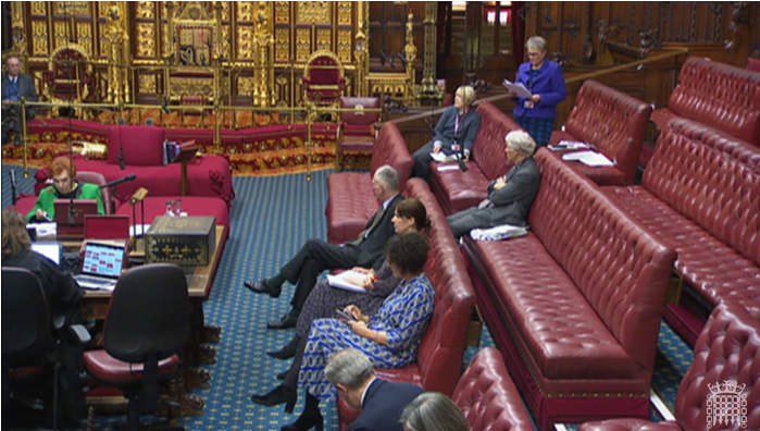 Baroness Ritchie (right) speaking during the debate on the NI Protocol Bill