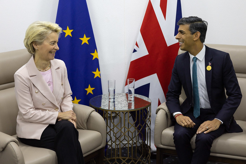 UK Prime Minister Rishi Sunak meeting European Commission President Ursula von der Leyen