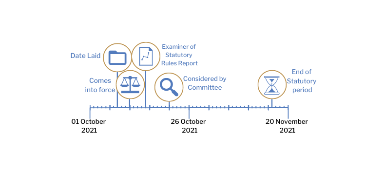 This timeline tracker shows the progress of The Health Protection (Coronavirus, International Travel, Operator Liability and Information to Passengers) (Amendment No. 8) Regulations (Northern Ireland) 2021. The exact details are available in the table below. 