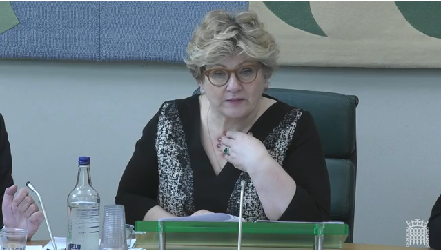 image of Committee on Foreign Affairs Chairperson, Emily Thornberry MP pictured in a Committee room at the House of Commons.