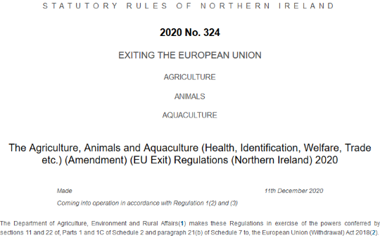 Example of a Statutory Rule