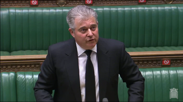Brandon Lewis speaking in the House of Commons | Source: UK Parliament