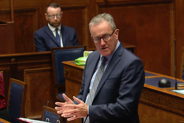 Finance Minister Conor Murphy took questions in the chamber on Monday