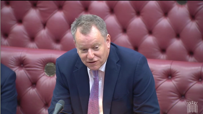 Lord Frost answering questions on the Protocol in the House of Lords on Thursday