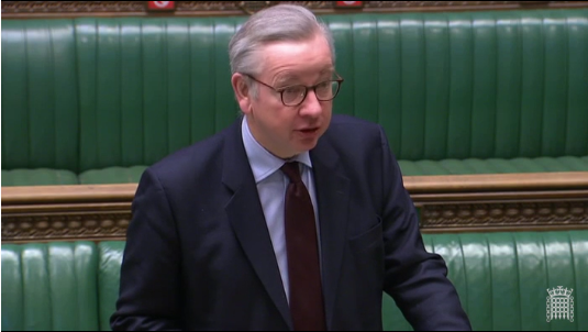 Michael Gove speaking in the Commons last week | Source: UK Parliament
