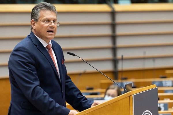 Šefčovič addressing the European Parliament | Source: European Union