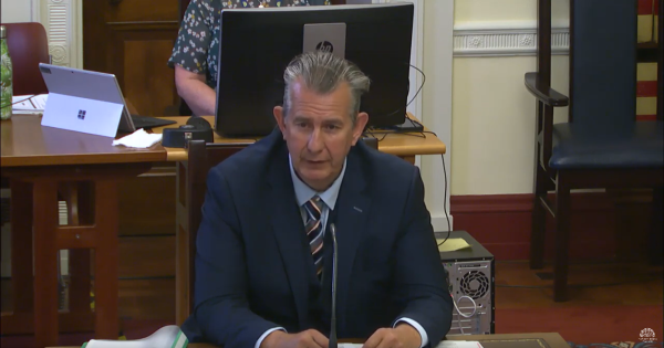 Minister Poots addressing the Committee for Agriculture, Environment and Rural Affairs 