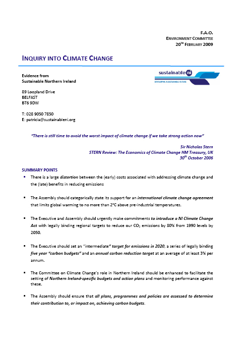 NI Climate Change Impacts Partnership