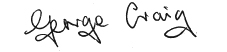 George Craig Signature