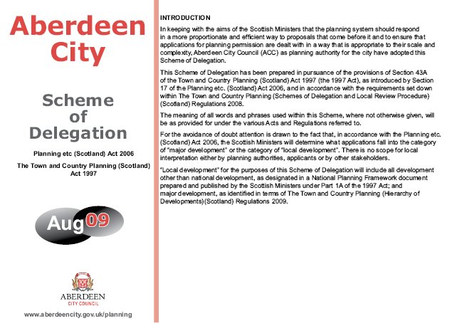 Aberdeen City - Scheme of Delegation