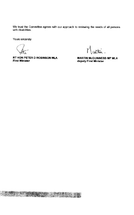 Office of the First Minister and deputy First Minister submission