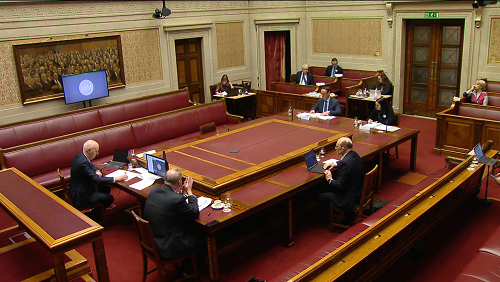 The Public Accounts Committee during a meeting in the Senate Chamber