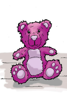 Cartoon of a teddy bear