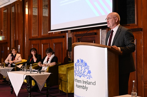 Pictured is Alex Maskey MLA, Assembly Speaker and President of the Northern Ireland Assembly CPA.