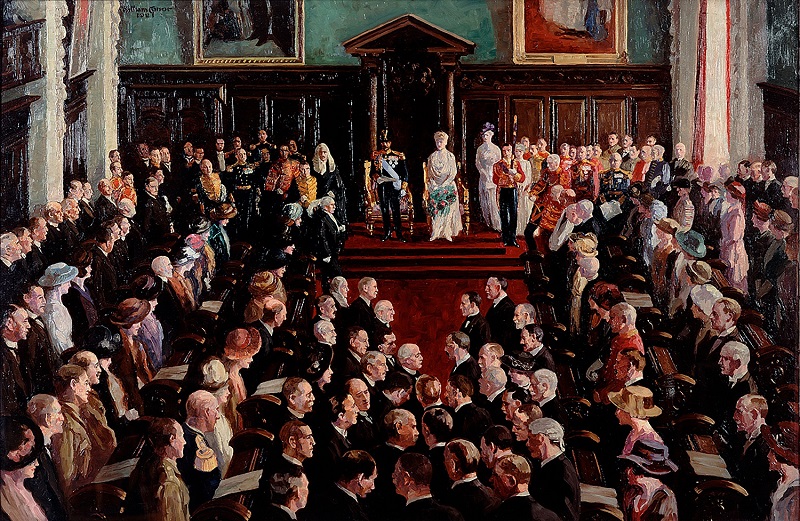 State opening of the Northern Ireland Parliament in 1921, a painting by William Conor