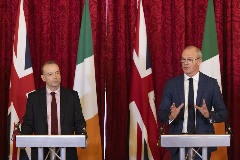 Secretary of State for Northern Ireland Chris Heaton-Harris and Ireland’s Minister of Foreign Affairs Simon Coveney