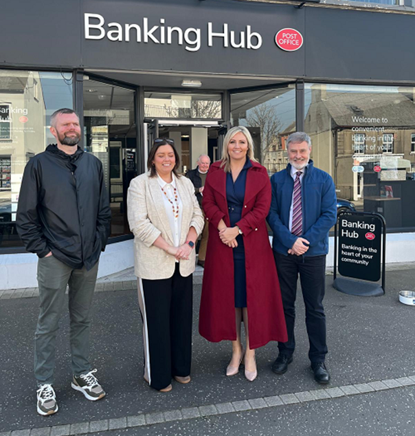Members visiting the Kilkeel Banking Hub on 2nd April 2025