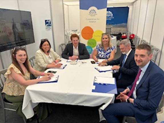 Members of the Committee meeting at the NIA stand at the 2025 Balmoral Show