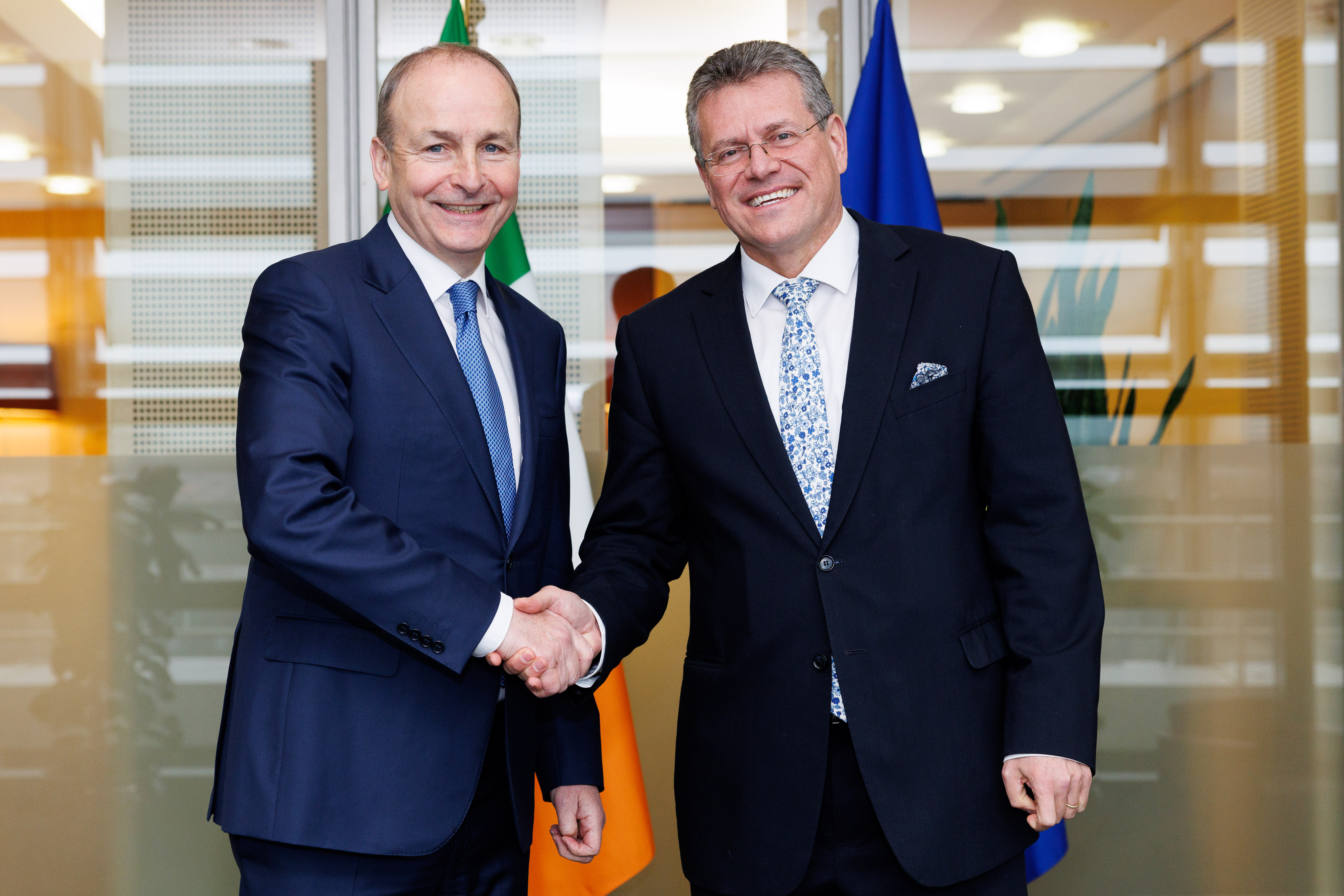 Tánaiste Micheál Martin and European Commission Vice-President Maroš Šefčovič