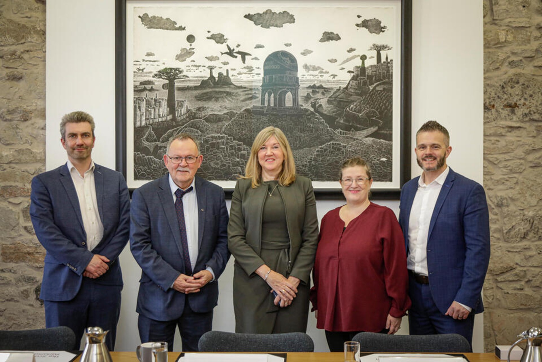 Members of Committee on Procedures: pictured are Danny Donnelly MLA, Maolíosa McHugh MLA, Alison Johnstone MSP (Presiding Officer), Kellie Armstrong MLA (Committee Chairperson), Robbie Butler MLA
