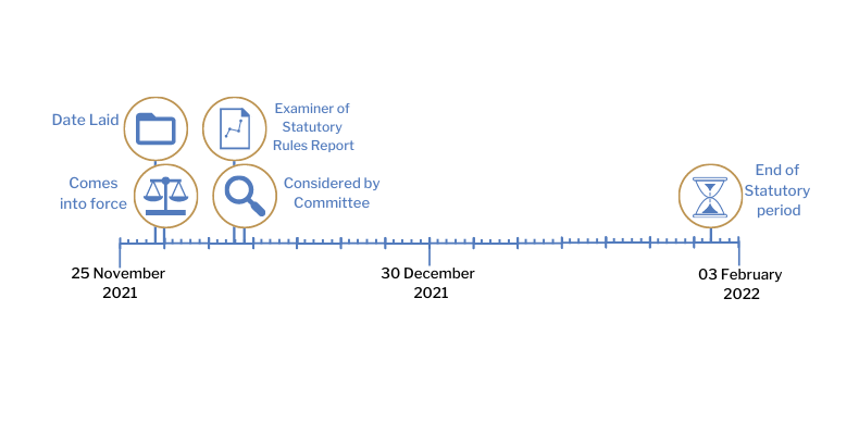 This timeline tracker shows the progress of The Health Protection (Coronavirus, International Travel, Operator Liability and Information to Passengers) (Amendment No. 10) Regulations (Northern Ireland) 2021. The exact details are available in the table below. 