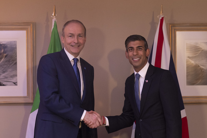 Prime Minister Rishi Sunak meeting Taoiseach Micheál Martin at the British-Irish Council