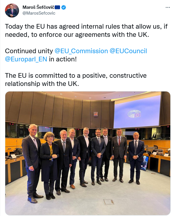 European Commission Vice-President Maroš Šefčovič’s reaction to the agreement 